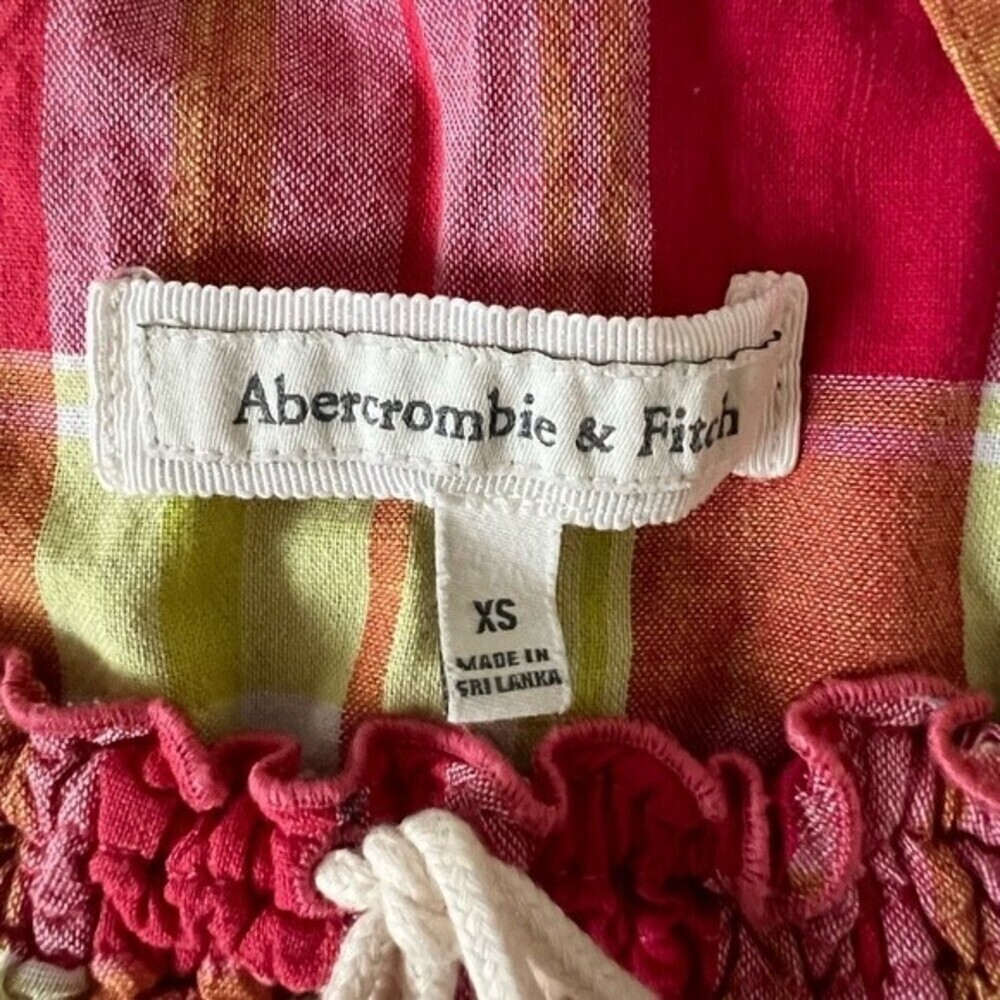 Abercrombie & Fitch Plaid Tank Top Romper Shorts Summer Beachy SZ XS - Picture 8 of 8